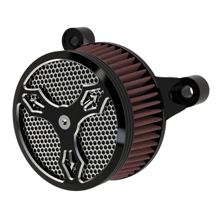 Iron Trinity Air Cleaner in black double cut