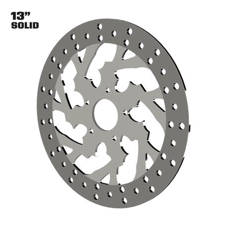 Kraken 13" Solid Rotor in Polished