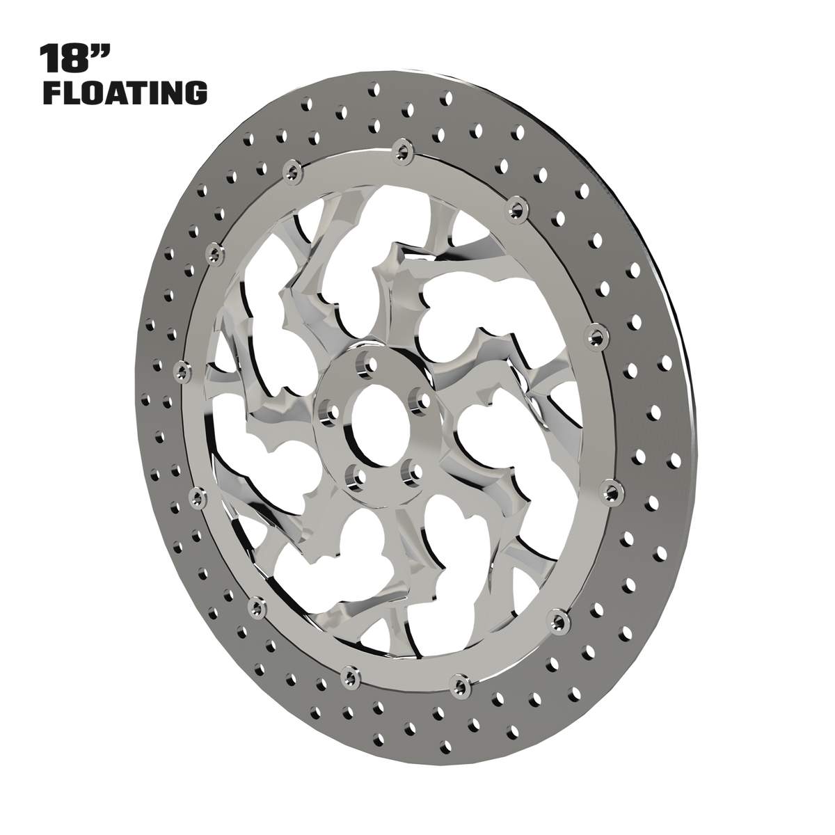 Kraken 18" Floating Rotor in Polished