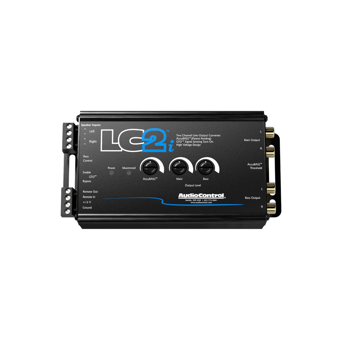 AudioControl LC2i 2-Channel Line Output Converter w/AccuBASS & ACR-1 Remote