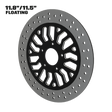 Legacy 11" floating rotor in black double cut