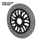 Legacy 11" floating rotor in black double cut
