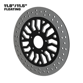 Legacy 11" floating rotor in black double cut