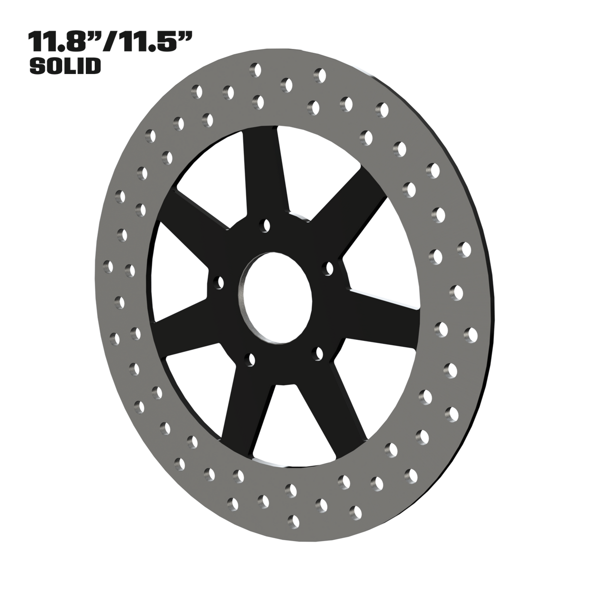 Lucky 7 11" solid rotor in black