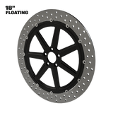 Lucky 7 18" floating rotor in black