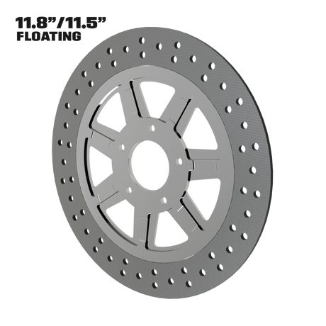 Lucky 7 11" floating rotor in black