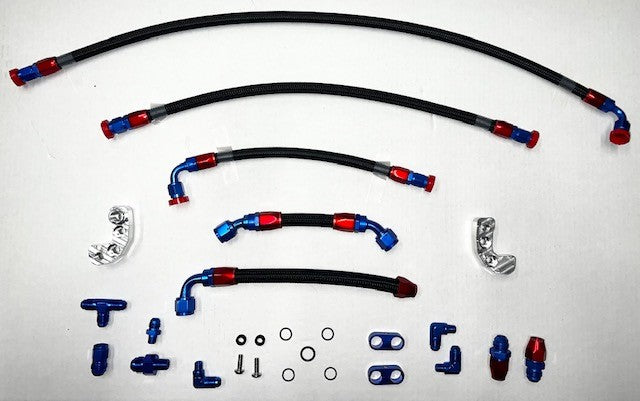 Curly's Inc M8 AN Braided Oil Line Kit (Patent Pending)
