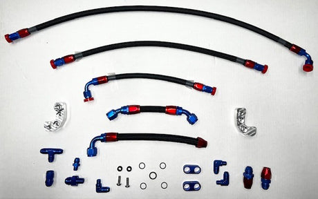 Curly's Inc M8 AN Braided Oil Line Kit (Patent Pending)