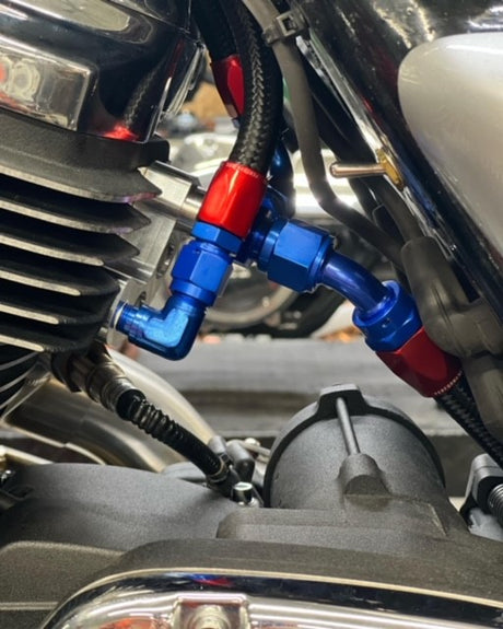 Curly's Inc M8 AN Braided Oil Line Kit (Patent Pending)