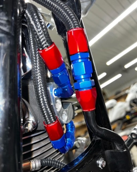 Curly's Inc M8 AN Braided Oil Line Kit (Patent Pending)