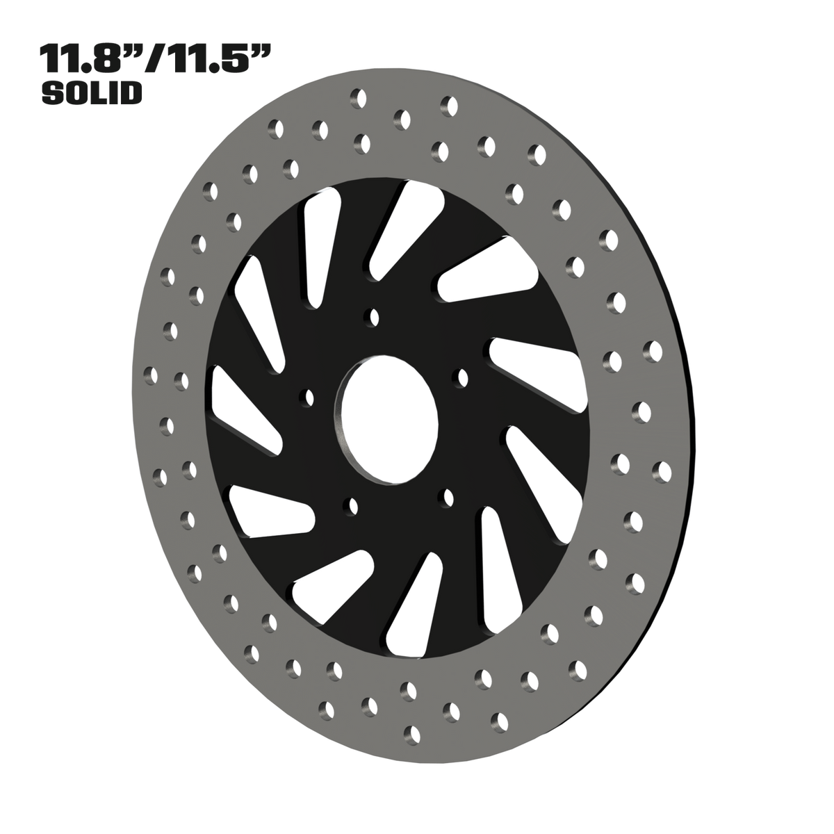 Maverick 11" solid rotor in black