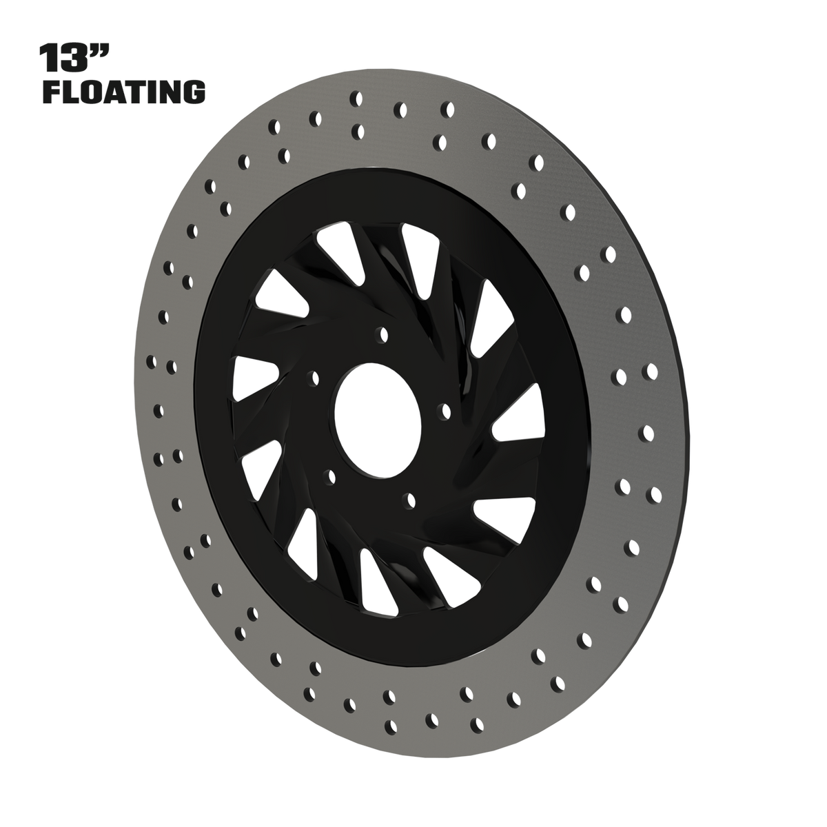 Maverick 13" floating rotor in black