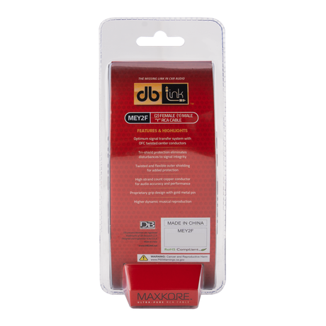 DB Link MEY2F : Maxkore E Series 1 Male To 2 Female RCA Cable