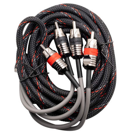 DB Link MK-PR12R : 12' Maxkore+ Premium Quad Shield, 100% OFC, TINNED Anti-Corrosive RCA