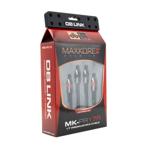 DB Link MK-PR17R : 17' Maxkore+ Premium Quad Shield, 100% OFC, TINNED Anti-Corrosive RCA