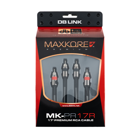 DB Link MK-PR17R : 17' Maxkore+ Premium Quad Shield, 100% OFC, TINNED Anti-Corrosive RCA