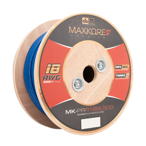 DB Link MK-PRR18BL500 : 500' 18 AWG Maxkore+ Premium Blue Remote, 100% OFC, TINNED Anti-Corrosive Wire Roll