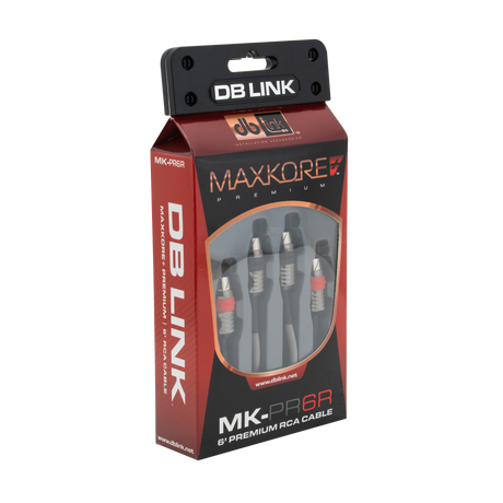 DB Link MK-PR6R : 6' Maxkore+ Premium Quad Shield, 100% OFC, TINNED Anti-Corrosive RCA