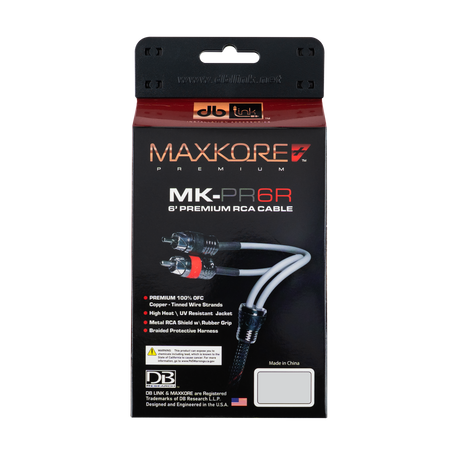 DB Link MK-PR6R : 6' Maxkore+ Premium Quad Shield, 100% OFC, TINNED Anti-Corrosive RCA