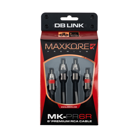 DB Link MK-PR6R : 6' Maxkore+ Premium Quad Shield, 100% OFC, TINNED Anti-Corrosive RCA