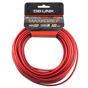 DB Link MK-PRS16RB50 : 50' 16 AWG Maxkore+ Premium Red/Black Speaker Wire 100% OFC, TINNED Anti-Corrosive