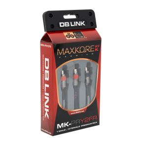 DB Link MK-PRY2FR : Maxkore+ Premium Quad Shield, 100% OFC, TINNED Anti-Corrosive RCA Ys 2F/1M