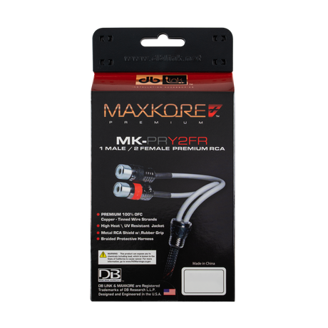 DB Link MK-PRY2FR : Maxkore+ Premium Quad Shield, 100% OFC, TINNED Anti-Corrosive RCA Ys 2F/1M