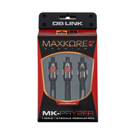 DB Link MK-PRY2FR : Maxkore+ Premium Quad Shield, 100% OFC, TINNED Anti-Corrosive RCA Ys 2F/1M