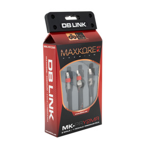DB Link MK-PRY2MR : Maxkore+ Premium Quad Shield, 100% OFC, TINNED Anti-Corrosive RCA Ys 2M/1F