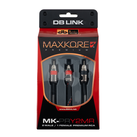 DB Link MK-PRY2MR : Maxkore+ Premium Quad Shield, 100% OFC, TINNED Anti-Corrosive RCA Ys 2M/1F