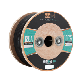 DB Link MKM12BK100 : 100' 12 Ga Maxkore Marine Black, 100% OFC, TINNED Anti-Corrosive Wire Roll (WHOLE ROLL)