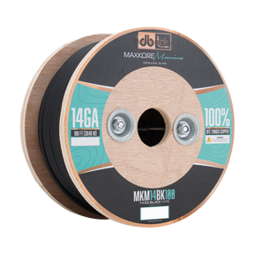 DB Link MKM14BK100 : 100' 14 Ga Maxkore Marine Black, 100% OFC, TINNED Anti-Corrosive Wire Roll (WHOLE ROLL)