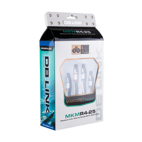 DB Link MKMR4-25 : 25' 4 Channel Maxkore Marine 100% OFC, Tinned Anti-Corrosive RCA