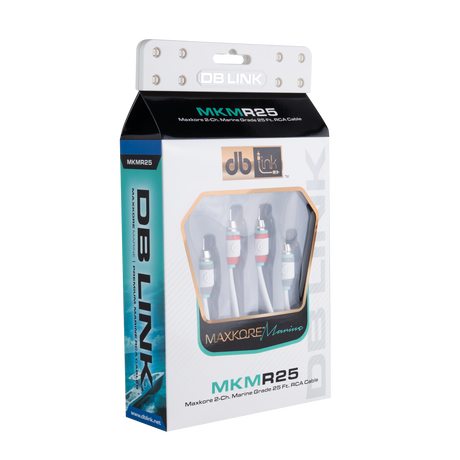 DB Link MKMR25 : 25' Maxkore Marine 100% OFC, Tinned Anti-Corrosive RCAs