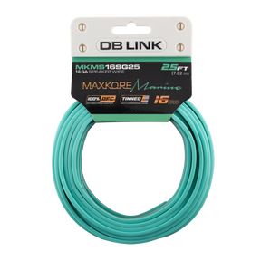 DB Link MKMS16SG25 : 25' 16 Ga Maxkore Marine Sea Green/Gray, 100% OFC, TINNED Anti-Corrosive Wire