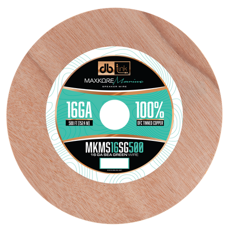 DB Link MKMS16SG500 : 500' 16 Ga Maxkore Marine Sea Green/Gray, 100% OFC, TINNED Anti-Corrosive Wire Roll