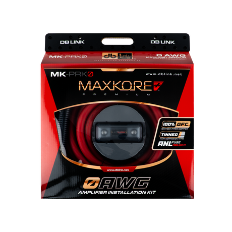DB Link MK-PRK0 : 0 AWG Maxkore+ Premium, 100% OFC, TINNED Anti-Corrosive Amplifier Installation Kit