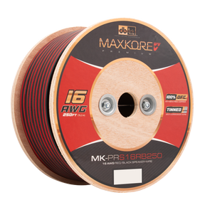 DB Link MK-PRS16RB250 : 250' 16 AWG Maxkore+ Premium Red/Black Speaker Wire, 100% OFC, TINNED Anti-Corrosive