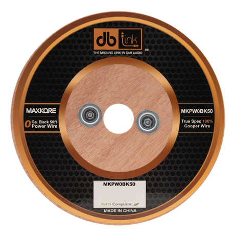 DB Link MKPW0BK50 : 0 Gauge Black 50 ft. Maxkore Soft Touch Power Wire Roll