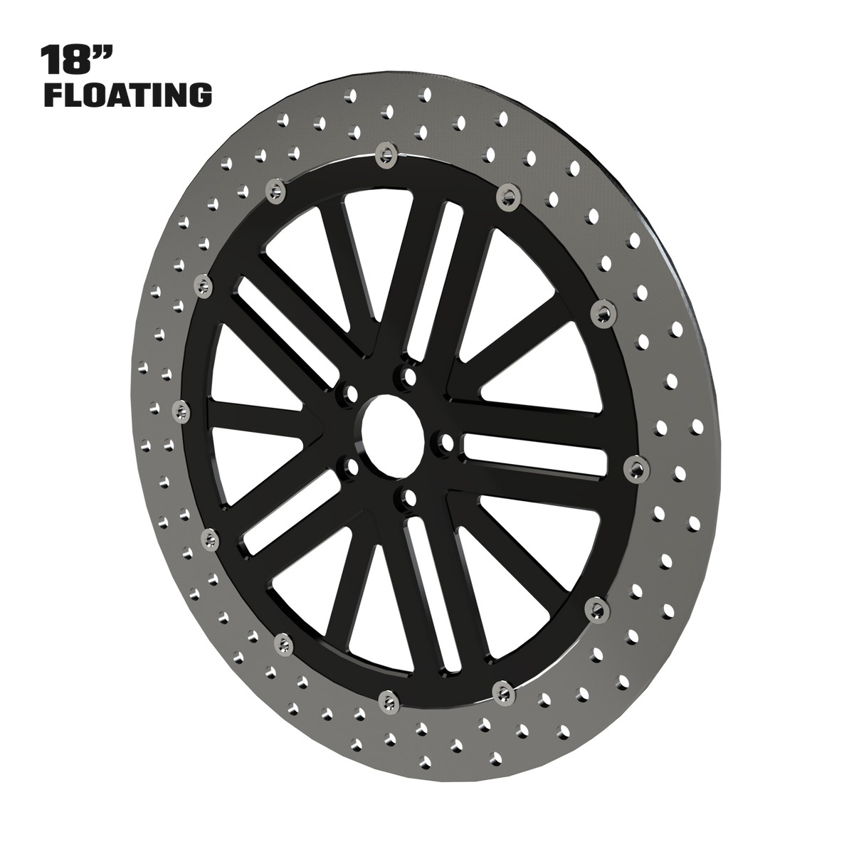 Money Maker 18" floating rotor in black