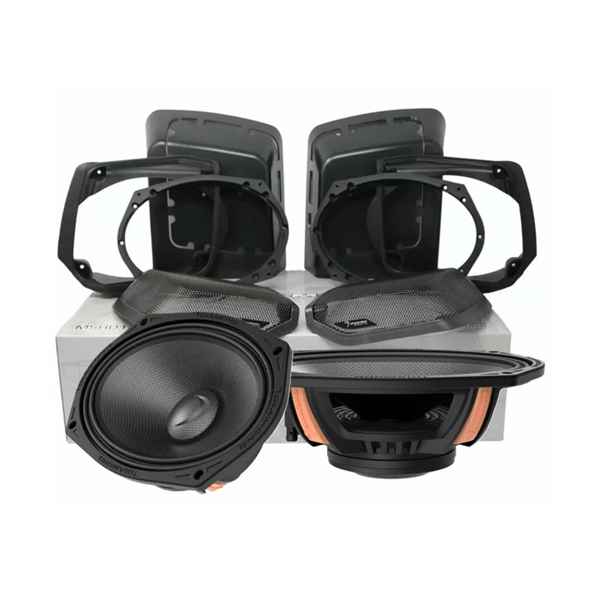 Diamond Audio 1998-2013 Harley Davidson® Cut-In Lid Kit with MS69NEO (4Ω) - MS694NEOLK13