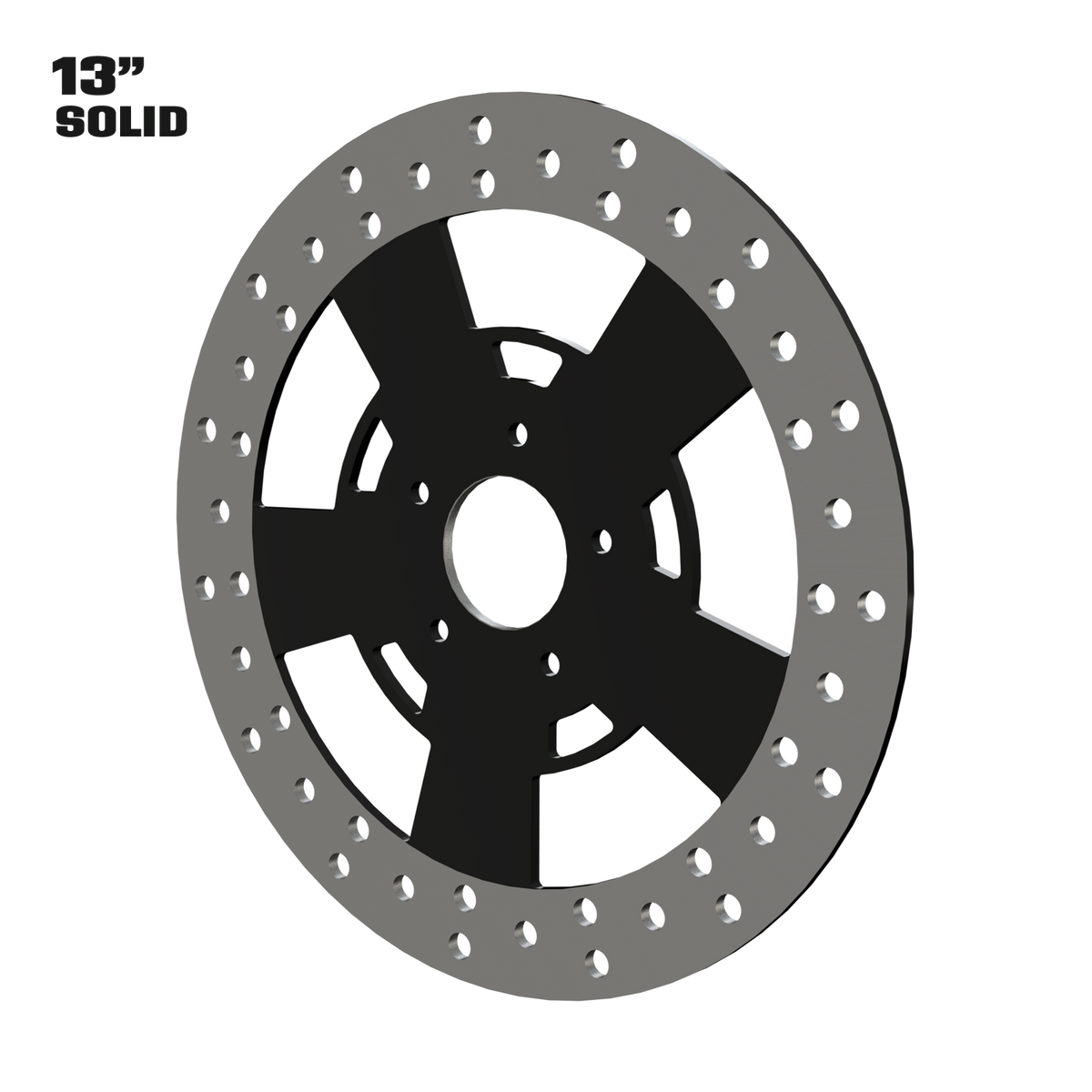 Muscle 13" solid rotor in black