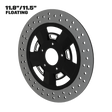 Muscle 11" floating rotor in black double cut