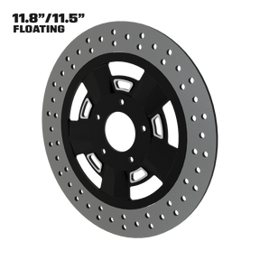 Muscle 11" floating rotor in black double cut