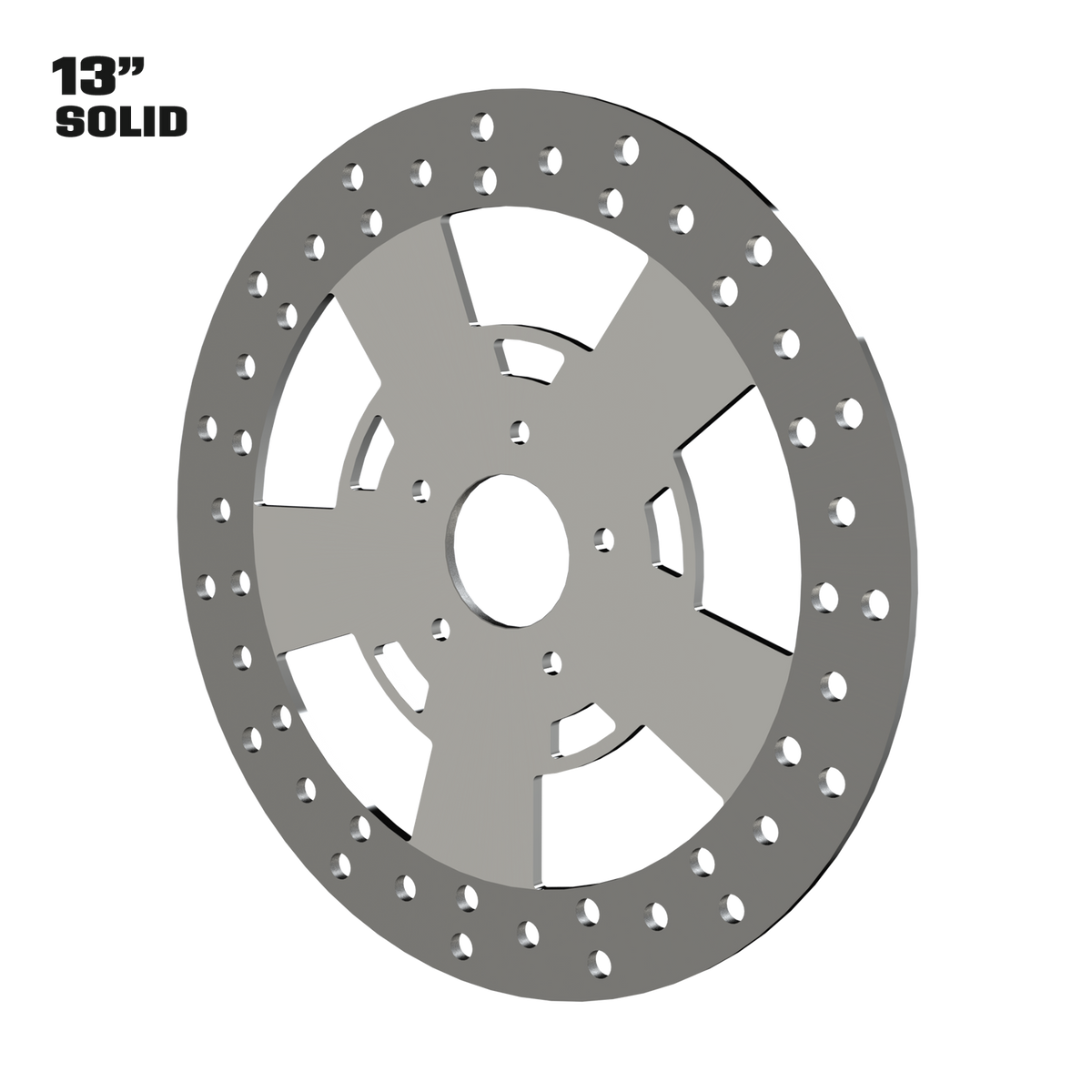 Muscle 13" solid rotor in polished