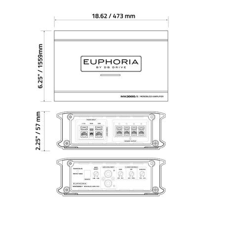 Euphoria MX3000.1 : Class D Monoblock Amplifier
