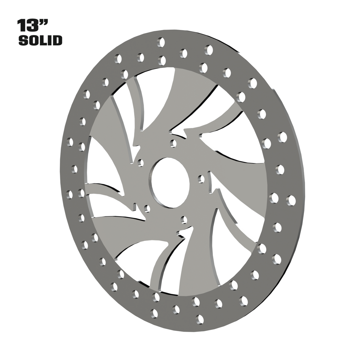 Narcos 13" solid rotor in polished