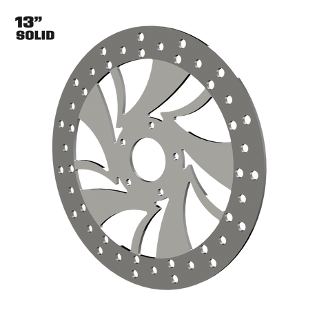Narcos 13" solid rotor in polished
