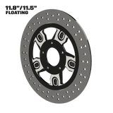 Octane 11" floating rotor in black double cut