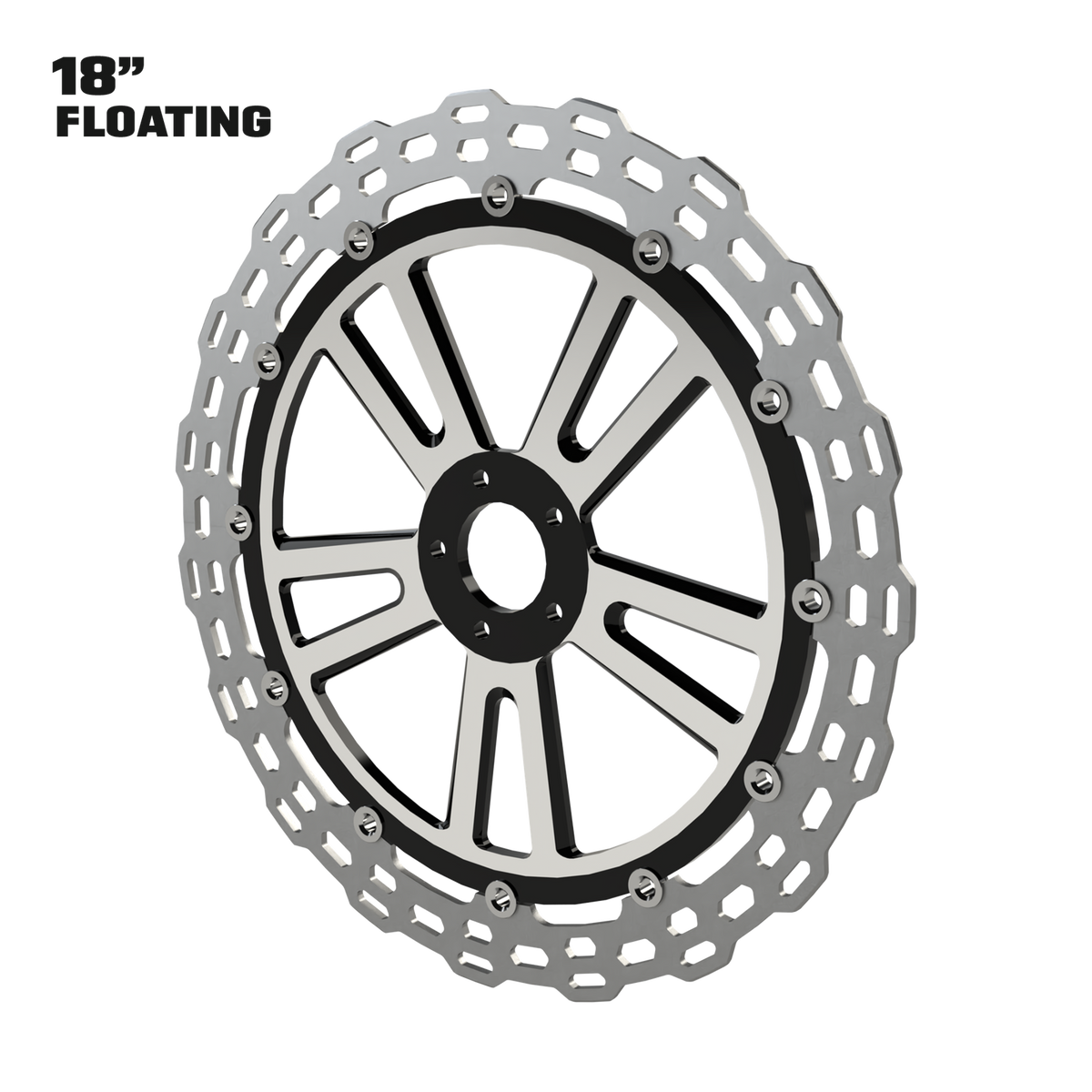 OG.21 18" Floating Hex Rotor in Black